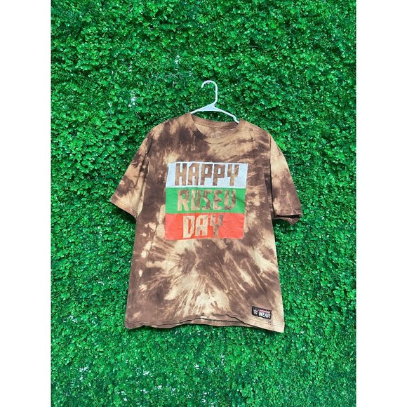 Vintage Acid Wash Happy Rusev Day T-shirt, Adult Mens XL, Reworked Apparel, WWE - Picture 1 of 2